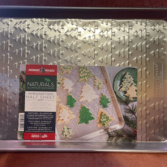 Nordicware Holiday Cookie Sheet with Tree Print - Picture 3 of 4